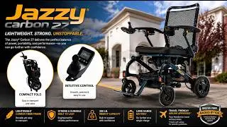 Jazzy&reg; Carbon 27 | Next-Gen Lightweight Folding Power Wheelchair