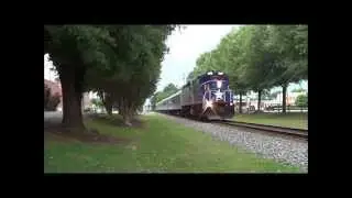 Evening Train Action in Mebane NC With a BNSF Warbonnet & an SD70M with an RS5T May & June 2013