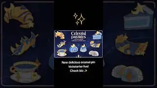 Celestial Pastries Enamel pin kickstarter ! #shorts
