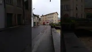 Crue de la turdine &agrave; pontcharra sur turdine