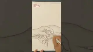 How to draw baby&rsquo;s hand in parents hand || how to draw holding hands || #sketching  #art #hand