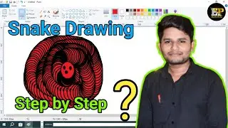 How to draw snake in ms paint | Scenery drawing | ms paint drawing | Microsoft paint | Paint
