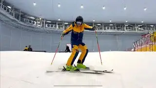 轴转横滑降 双板练习 ski chengdu rongchuang china