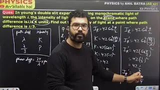 In young&rsquo;s double slit experiment, using monochromatic light of wavelength &lambda;, the intensity