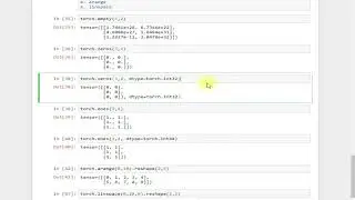 empty, zeros, ones, arange, linspace in pytorch
