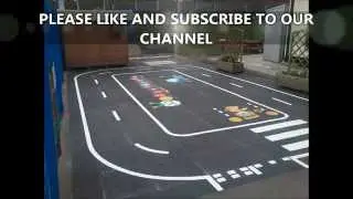 Tarmac School Playground Surfacing Roadway Markings Installation