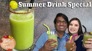 Summer Drink Special | Shikanji Recipe | Healthy Cucumber Smoothie | Minty Grape Juice