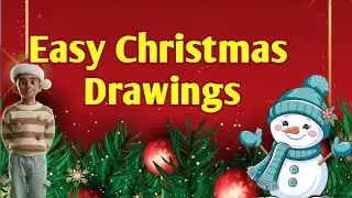 Christmas drawing easy and beautiful for kids// How to draw Christmas drawing #shortsfeed #christmas