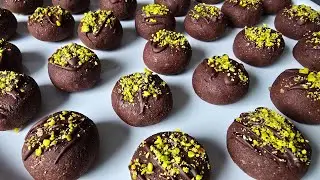 Quick Chocolate Brownie Balls 🍫Viral Chocolate Bliss Balls No-Bake Recipe