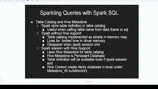 Spark  impact on tables With or without hive support