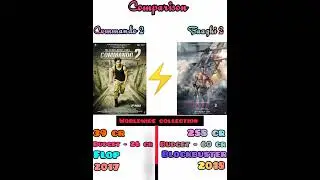 Baaghi 2 vs commando 2 movie worldwide Box office collection #shorts