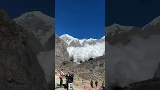 Snow Slide Gone Wild! 😲❄️ | Extreme Nature #Shortsहिउँको डरलाग्द ❄️😱 | Snow Slide Adventure #Shorts