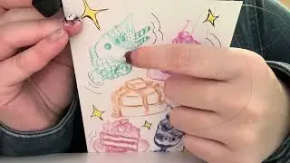 ASMR - Scratching and over explaining my drawings! ✍️🎨📝