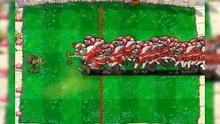 Two machine guns with 10 times damage VS50 zombies, who will win?&mdash;Plants vs Zombies