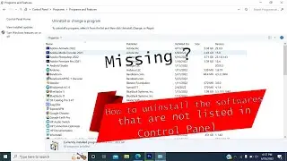 How to uninstall the softwares that are not listed in Control Panel | 2 Easiest methods