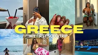 SOLO TRIP TO GREECE| TRYING RESTAURANTS, RELAXATION + RESET + MEETING NEW PEOPLE | TRAVEL VLOG