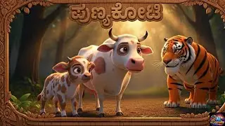 Punyakoti &ndash; The Brave Cow | Heartwarming Kannada Short Story for Kids🐮