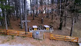Izletište Stara Majevica i let dronom iznad oblaka na kraju videa. Drone view.