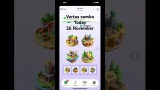 Vertus combo today 26 November Vertus mining bot daily combo today today vertus bot combo cards #fyp