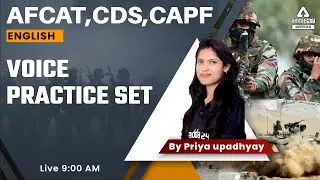 CDS 2 2022 | Voice Practice Set for CDS, CAPF | CDS English Preparation 2022 | By Priya Mam