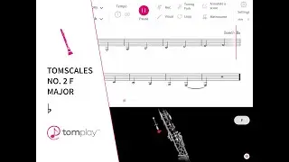 F Major Clarinet Scale (Sheet Music and Backing Track) 🎶