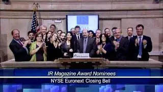IR Magazine Award Nominees for 2011 Rang The NYSE Closing Bell&reg;