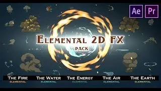 Elemental 2D FX pack [After Effects, Premiere Pro, MOV(PNG)-clips]