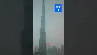 Burj Khalifa 6 year construction  #shorts #timelapse