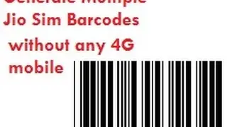 How to generate multiple barcode for Jio Sim