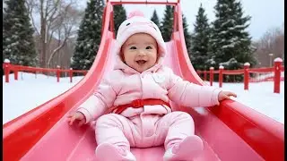 Snow Park Slide | Winter Fun Learning Song for Toddlers & Preschoolers