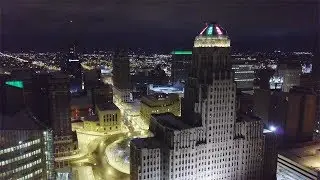 Buffalo, NY Glowing City Lights