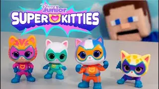 Super Kitties Disney Junior TOYS!! Figures Gift Pack! Puppet Steve