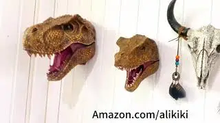 Jurassic Dinosaur Head Wall hanging  Large T-Rex Wall Mounted Statue  Rex Wall Sculpture Decor