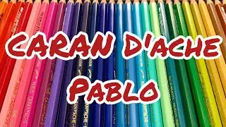 CARAN D'ACHE PABLO SET OF 40 | Unboxing and Swatching