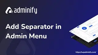 How To Add Separator in WordPress Dashboard Menu?