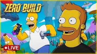 Playing the Simpson's Season LIVE for the first time! Fortnite Zero Build LIVE