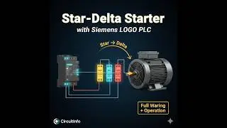 Star Delta Starter Explained with Siemens LOGO PLC | Full Wiring & Operation @CircuitInfo #diy