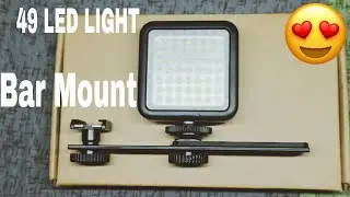 LED video light and Hot shoe extension bar opening