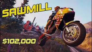 GTA 5 Online : This weeks regular time trial : Sawmill - $102,000 🏍️💨