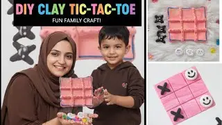 DIY clay tic tac toe activity with my sons l play time l weekend fun l