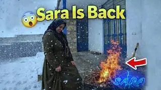 Sara Is Back ❄️Mother & 5 Kids in Snowy Rural Iran ❤️ 🔥🍗