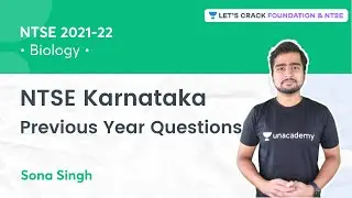 NTSE Previous Year Questions Karnataka | Biology | Foundation & NTSE | Sona Singh