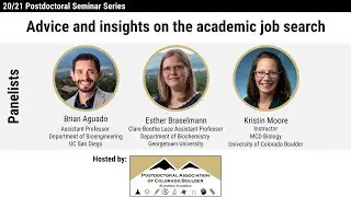 [CU Postdoc Seminar] Advice and insights on the academic job search