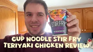 Cup noodles stirfry teriyaki chicken review day 25 of uploading￼