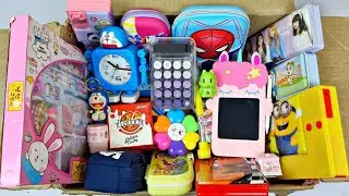 Fancy STATIONERY COLLECTION😍Geometry, PencilBox, Unicorn Pad, Hilighters, Colors, Calculator, Alarm