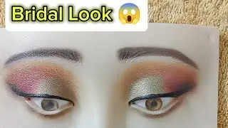 Bridal eye makeup tutorial glittery || simple & easy Eye makeup tutorial step by step 