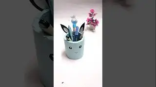 DIY Bunny Pen Holder Model Blue Buddy Pen Stand Craft @Sajid_Husain99 #SH99 #shorts #diy #craft