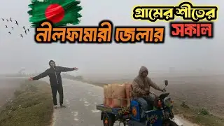 Nilphamari Village Winter Scene | Foggy Morning & Rural Life of Bangladesh 