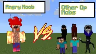 Angry Noob vs Other Op Mobs Minecraft - Minecraft Mob Battle 