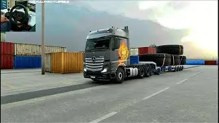 🚛 HUGE TYRE DELIVERY to Russia | HDR Ultra Graphics Snowymoon Mod | ETS2 Logitech G29 Hand Cam